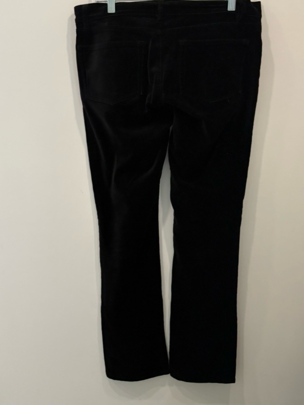 Lauren Ralph Lauren Black Velvet Pants 5 Pockets Straight Leg - Picture 2 of 6